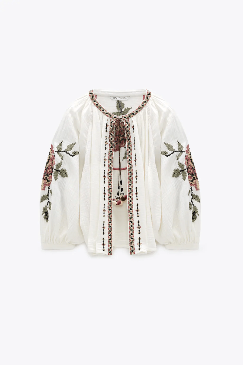 Κιμονό με κεντήματα Zara