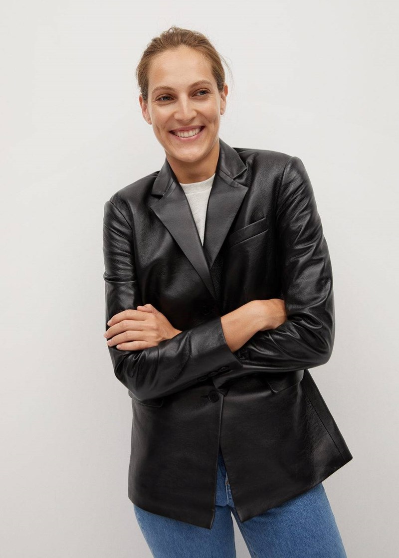 Δερμάτινο σακάκι, Mango.