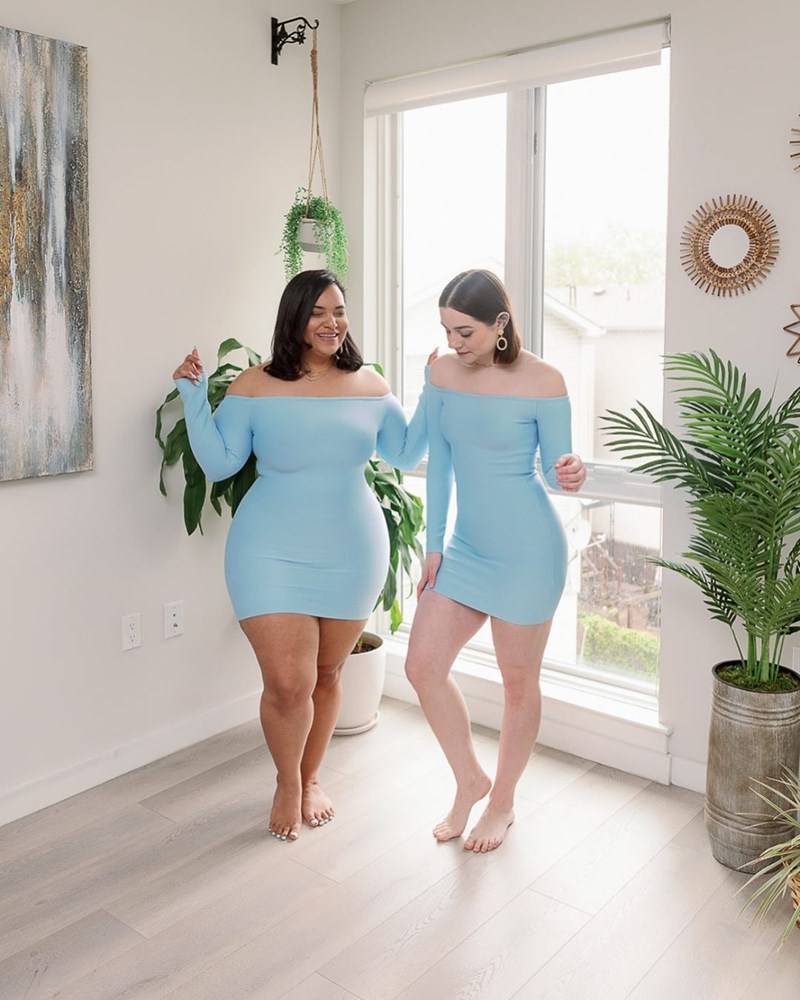 Δύο γυναίκες με διαφορετικό σωματότυπο μπορούν να φορούν τα ίδια ρούχα - εικόνα 4