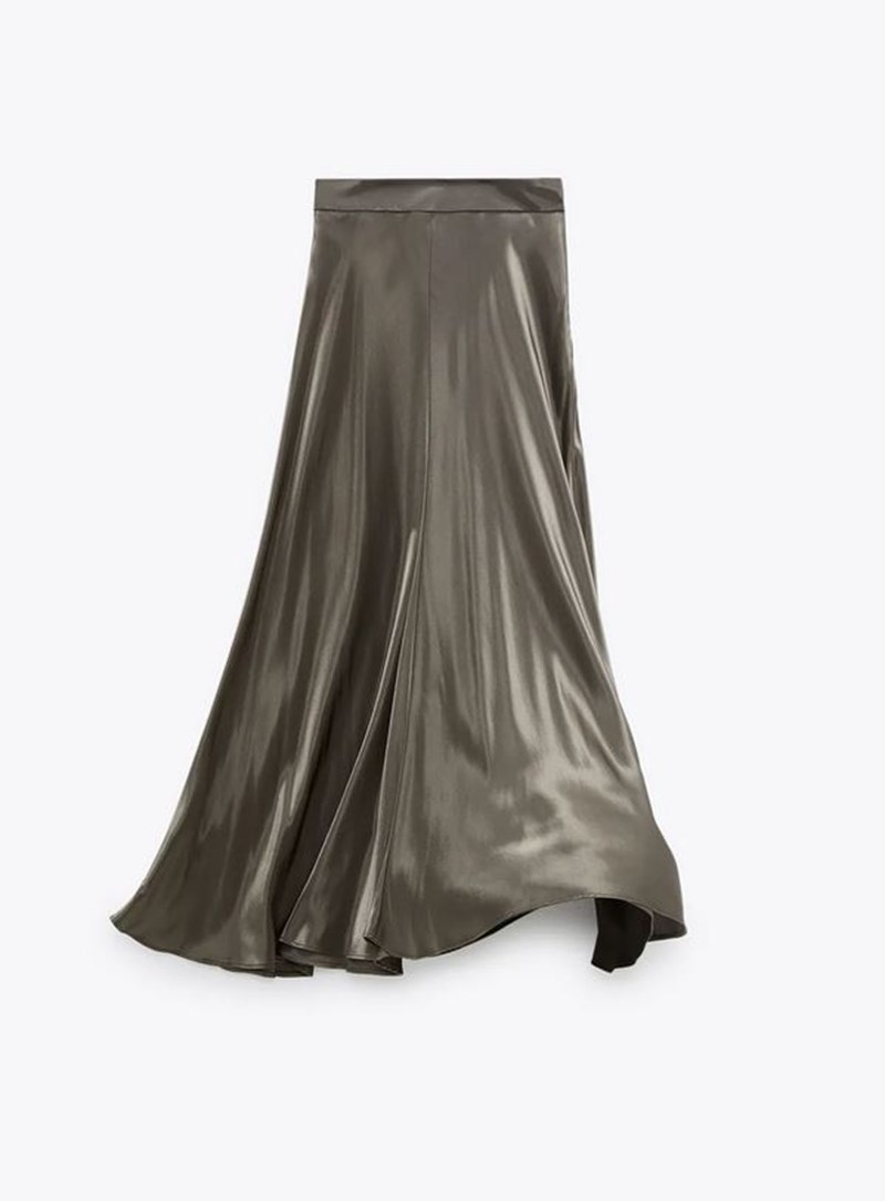 Σατέν φούστα, Zara.