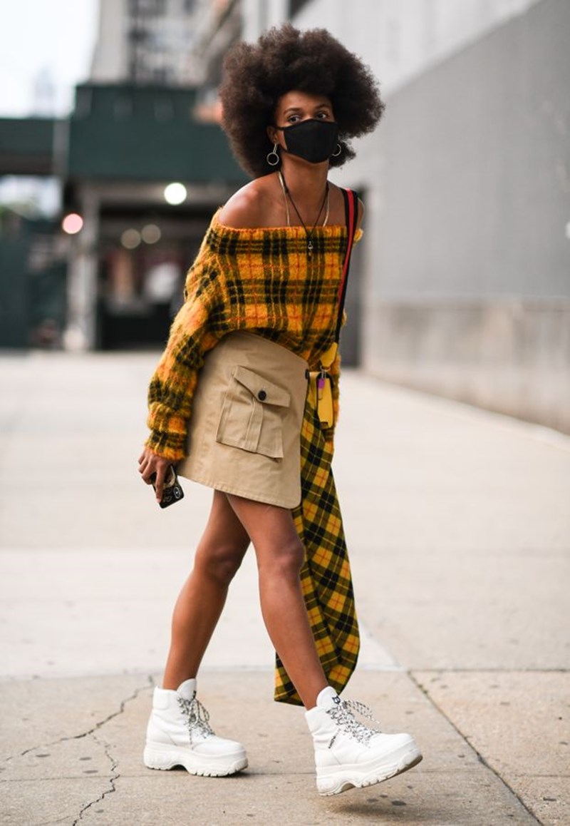 NYFW: Οι fashionistas κάνουν street style με τις μάσκες τους - εικόνα 6