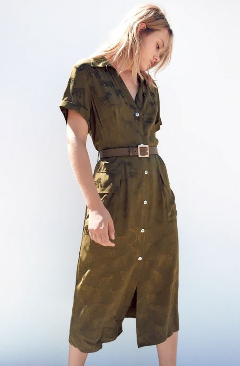 Χακί φόρεμα, Zara.