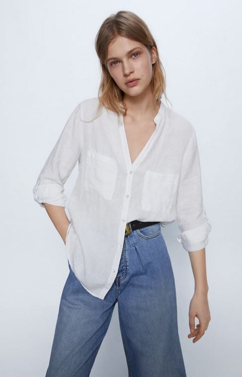 Λινό πουκάμισο, Zara.