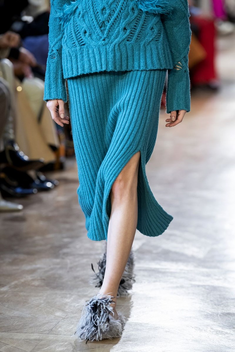 knit midi φούστα