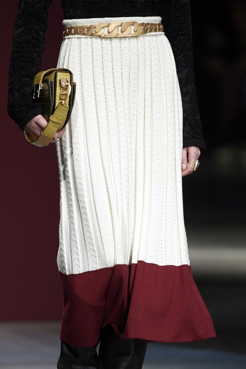 πλισέ midi φούστα