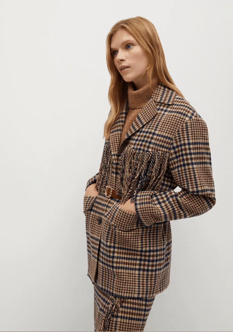 Mango καρό σακάκι