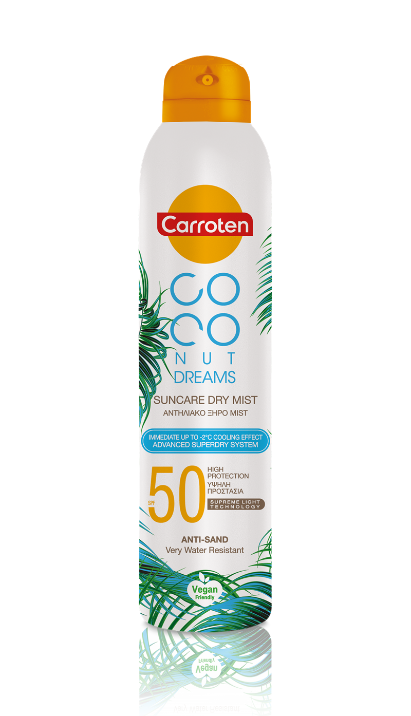 Ζήσε το καλοκαίρι σου με «αόρατη» αντηλιακή προστασία με τα νέα  Carroten Coconut Dreams Dry Mists - εικόνα 3