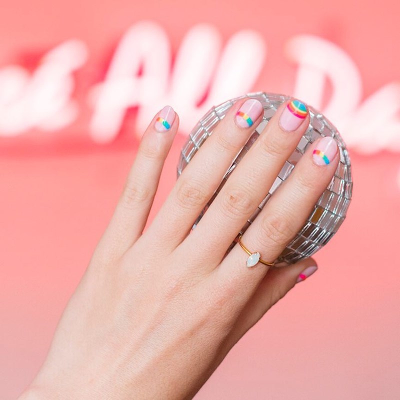rainbow mani