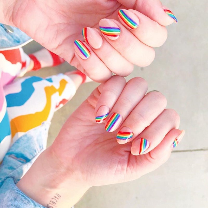 rainbow mani