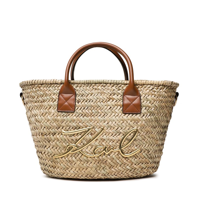 psathini_tsanta_karl_lagerfeld_me_dermatino_kafe_louri_kai_xryso_logo