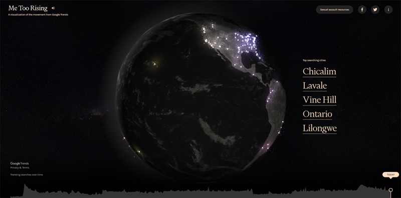Me Too Rising: O χάρτης της Google δείχνει την έκταση του κινήματος - εικόνα 1
