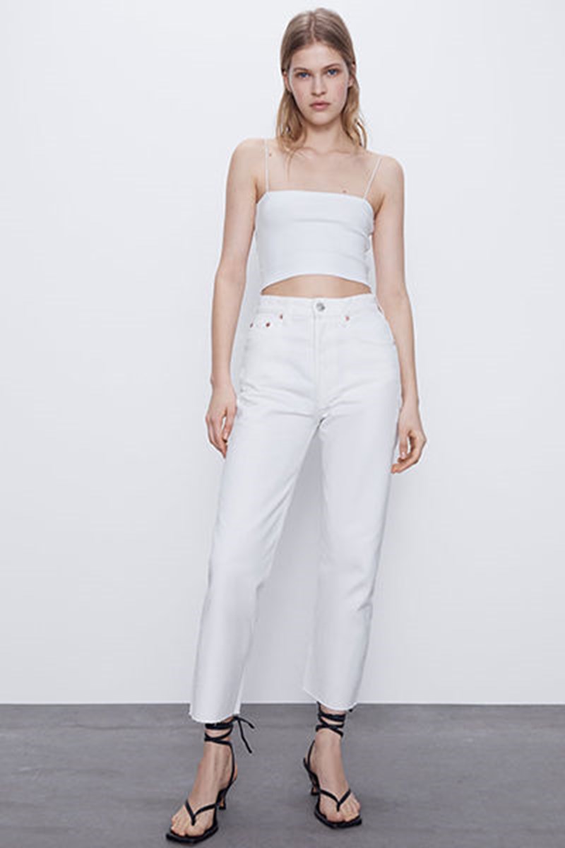 Το λευκό straight cut παντελόνι είναι αυτό που πρέπει να επιλέξεις τώρα (+12 τοπ επιλογές) - εικόνα 7