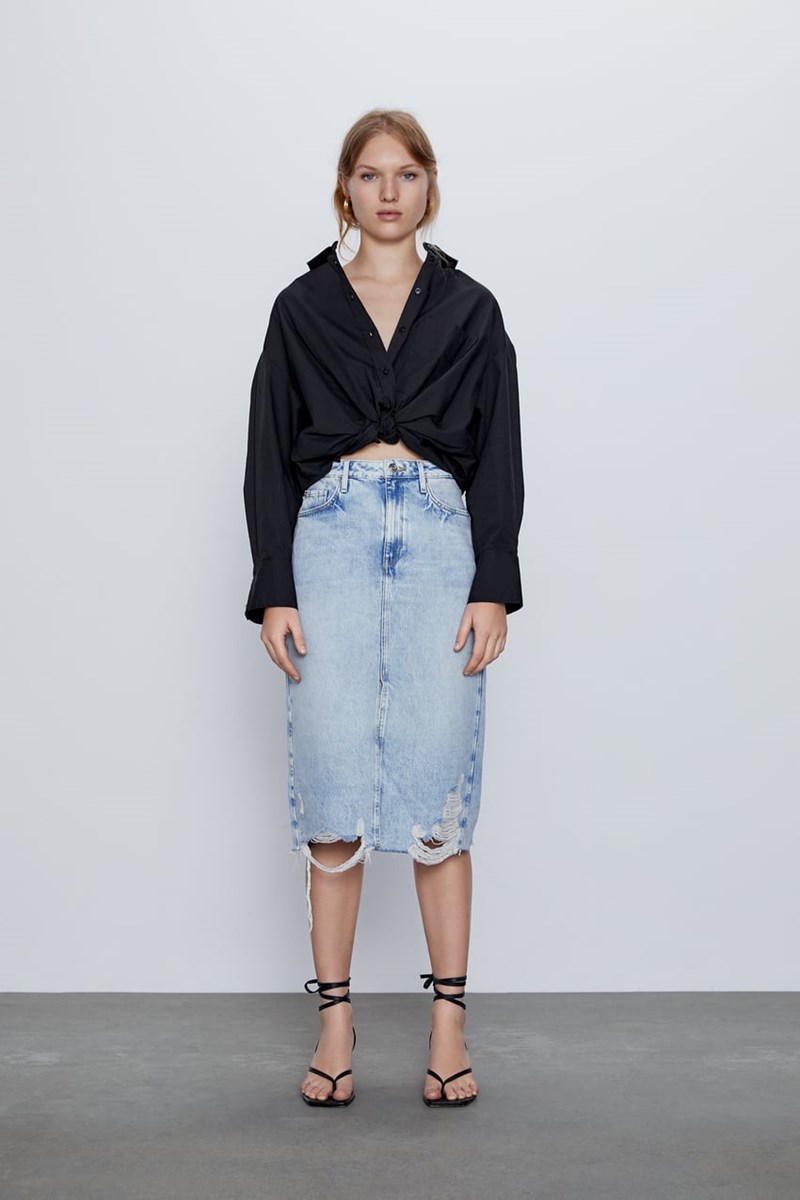 7 τζην φούστες Zara που θα φοράς όλο το καλοκαίρι - εικόνα 3