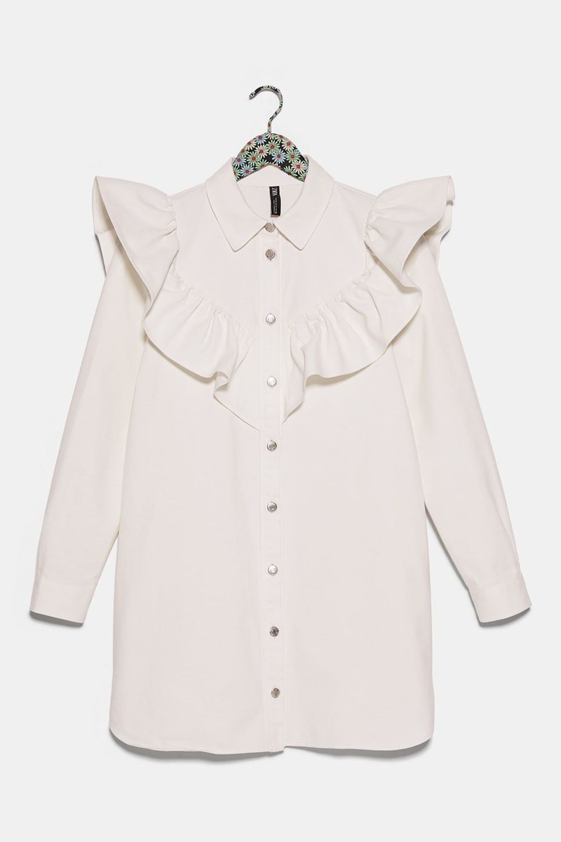 Σεμιζιέ τζην φόρεμα, Zara.