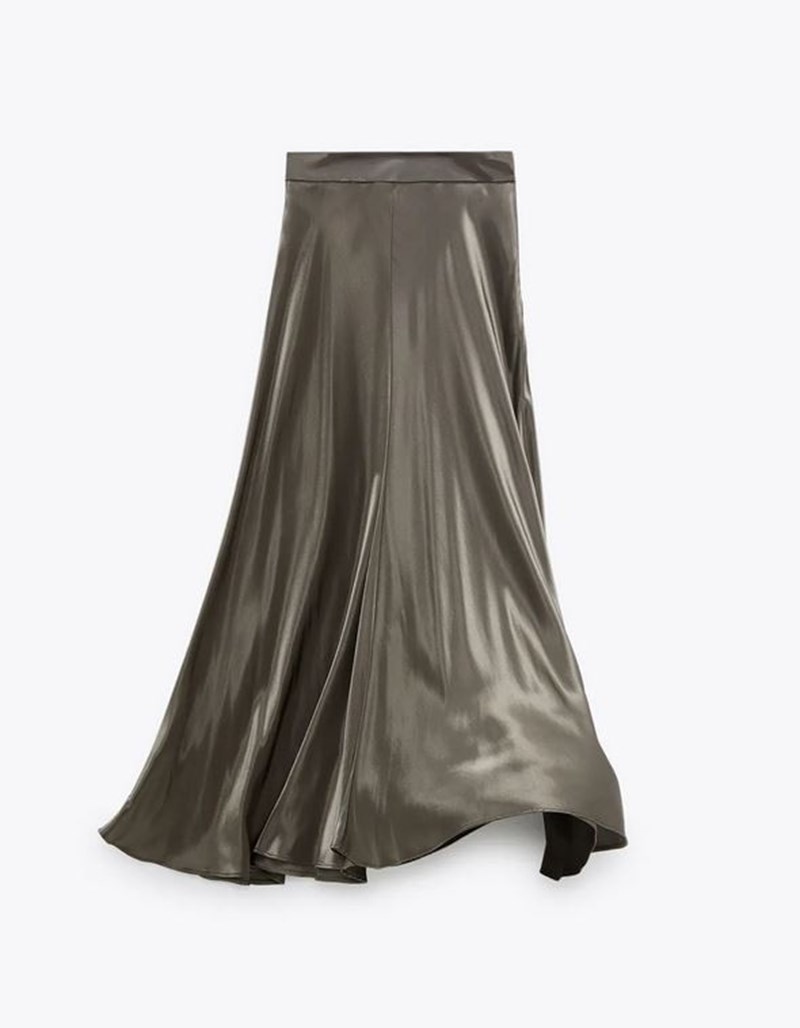 Σατέν φούστα, Zara.