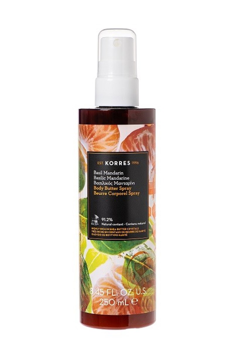 KORRES BODY BUTTER SPRAY BASIL MANDARIN