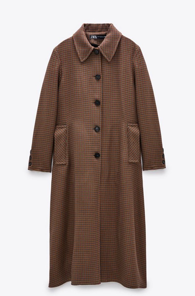 Καρό παλτό, Zara.