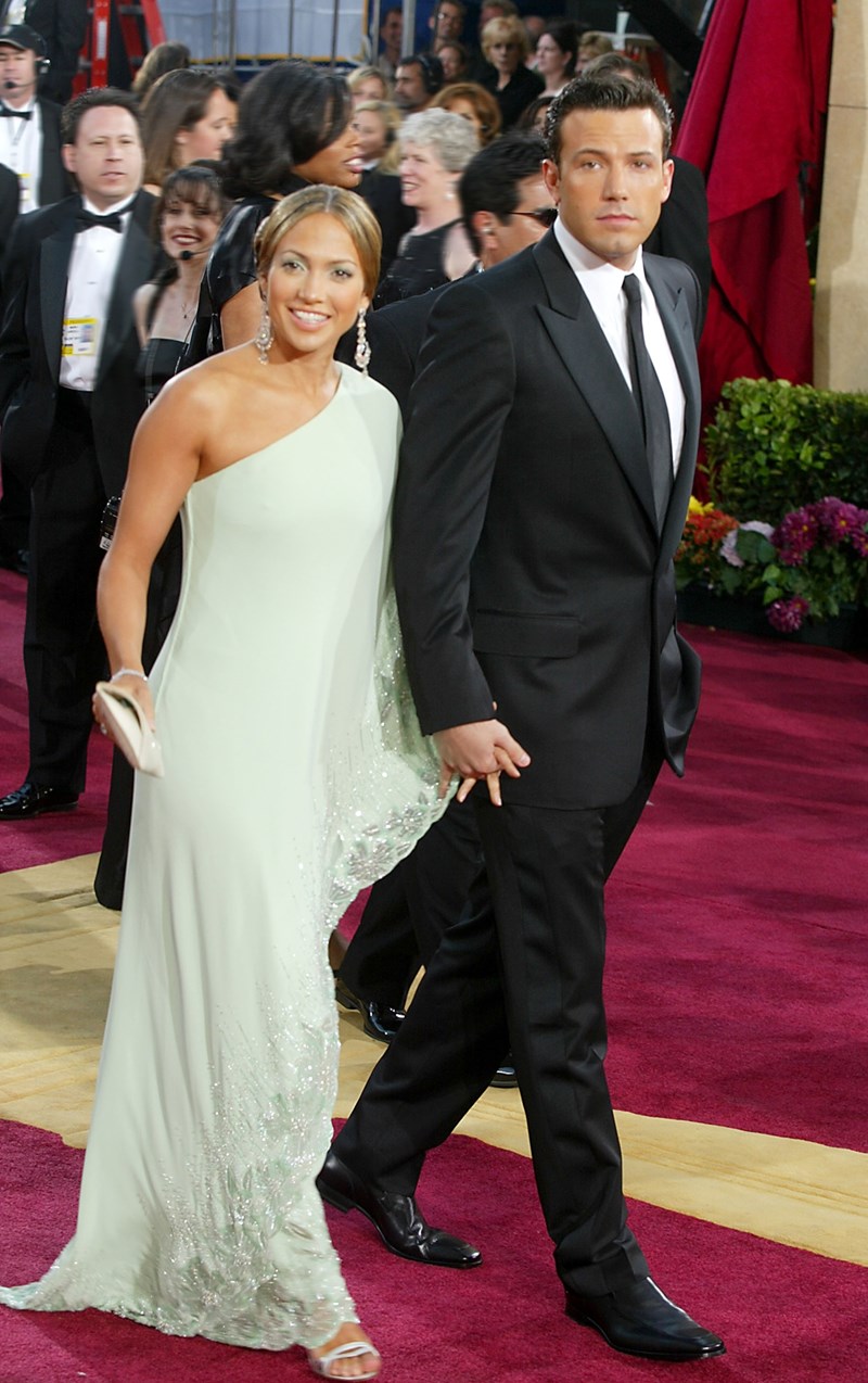 HOLLYWOOD - MARCH 23: Jennifer Lopez and Ben Affleck attend the 75th Annual Academy Awards at the Kodak Theater on March 23, 2003 in Hollywood, California.
