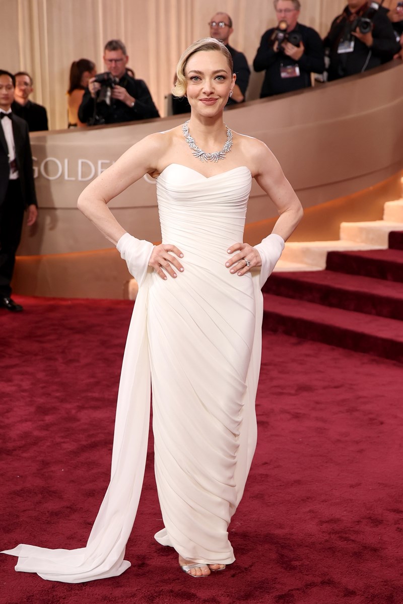 Amanda Seyfried attends the 83rd annual Golden Globe Awards at The Beverly Hilton on January 11, 2026 in Beverly Hills, California.