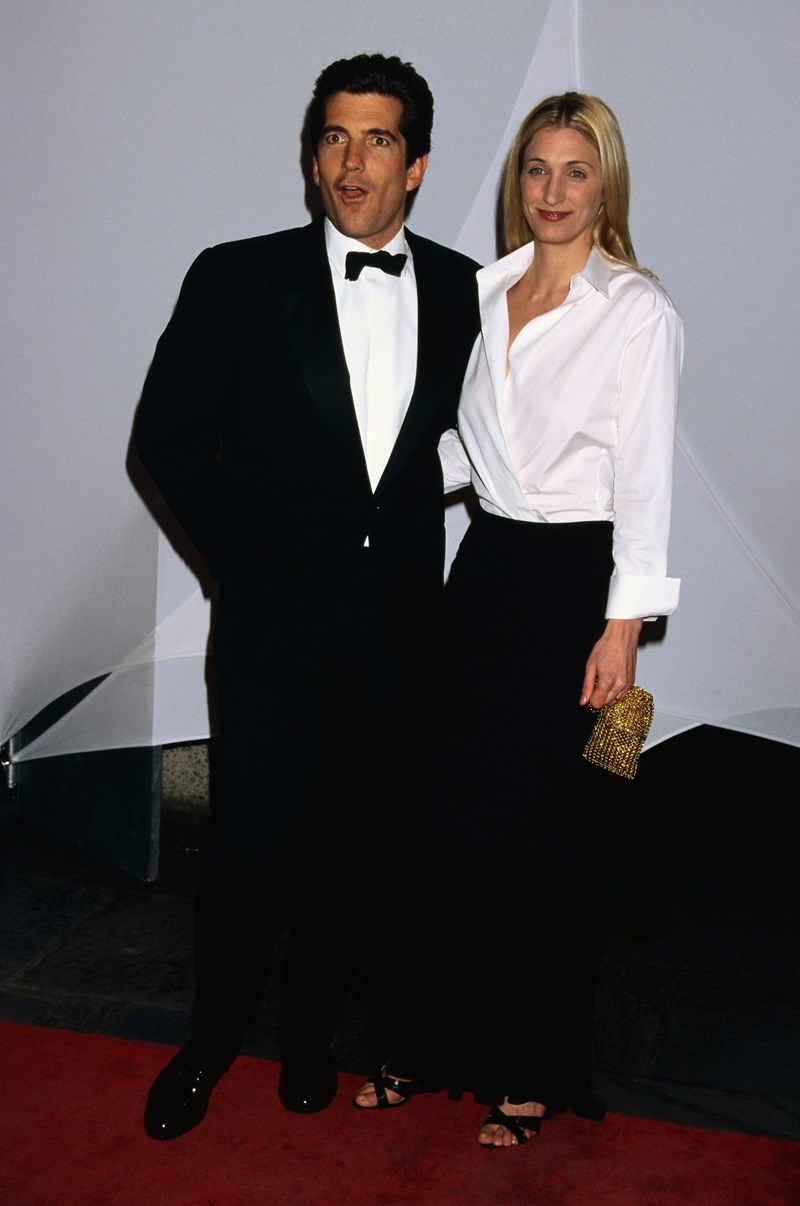 John F. Kennedy Jr. and his wife Carolyn Bessette Kennedy at the Whitney Museum of American Art for Brite Nite Whitney, the Whitney's annual fund raising event sponsored by Merrill Lynch.