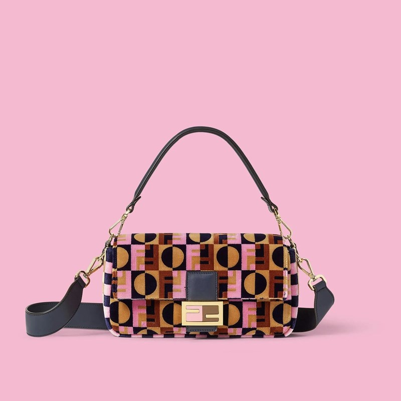 Multicolour Fendi Dots tapestry-effect fabric bag_fendi-emily-in-paris-special-capsule-collection_baguette-bag