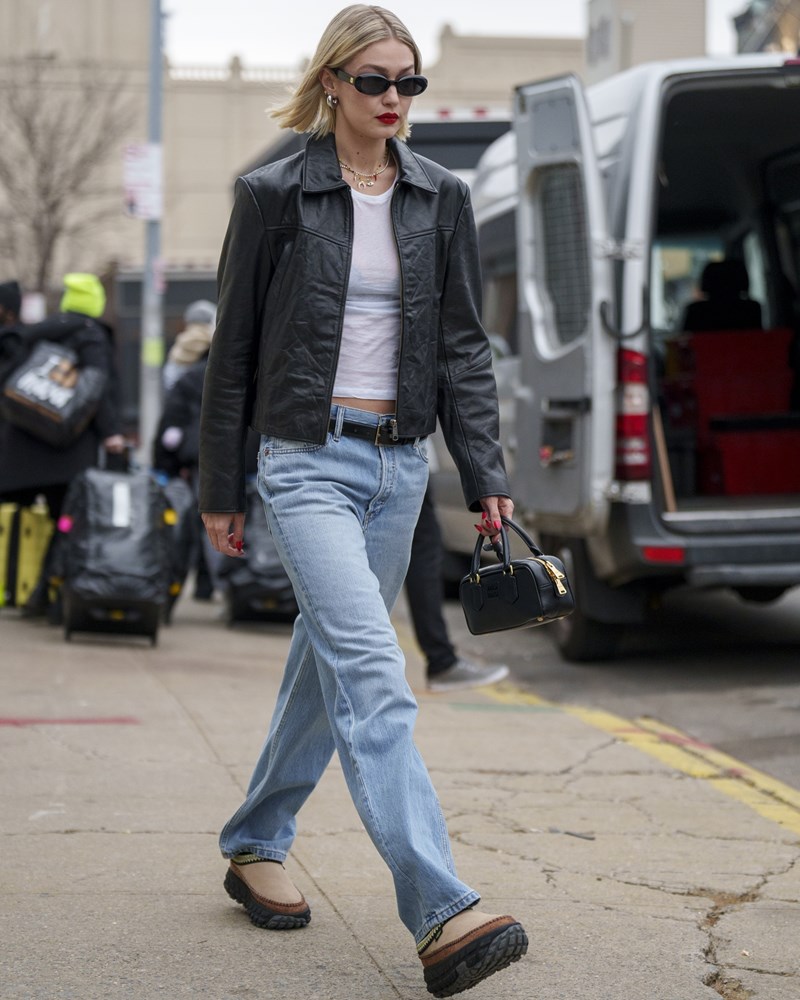 Model Gigi Hadid is seen on the streets of Brooklyn on March 22, 2024 in New York City.