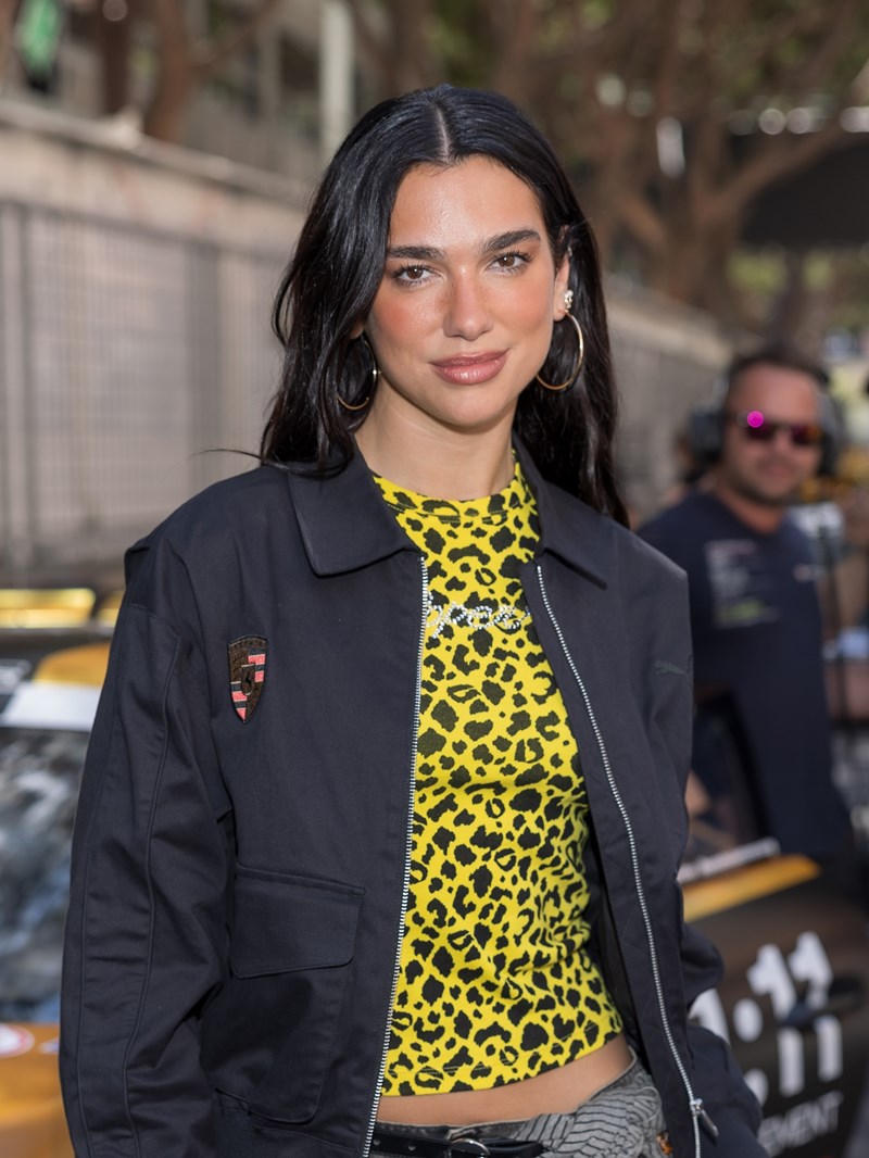 Dua Lipa wearing shirt with animal