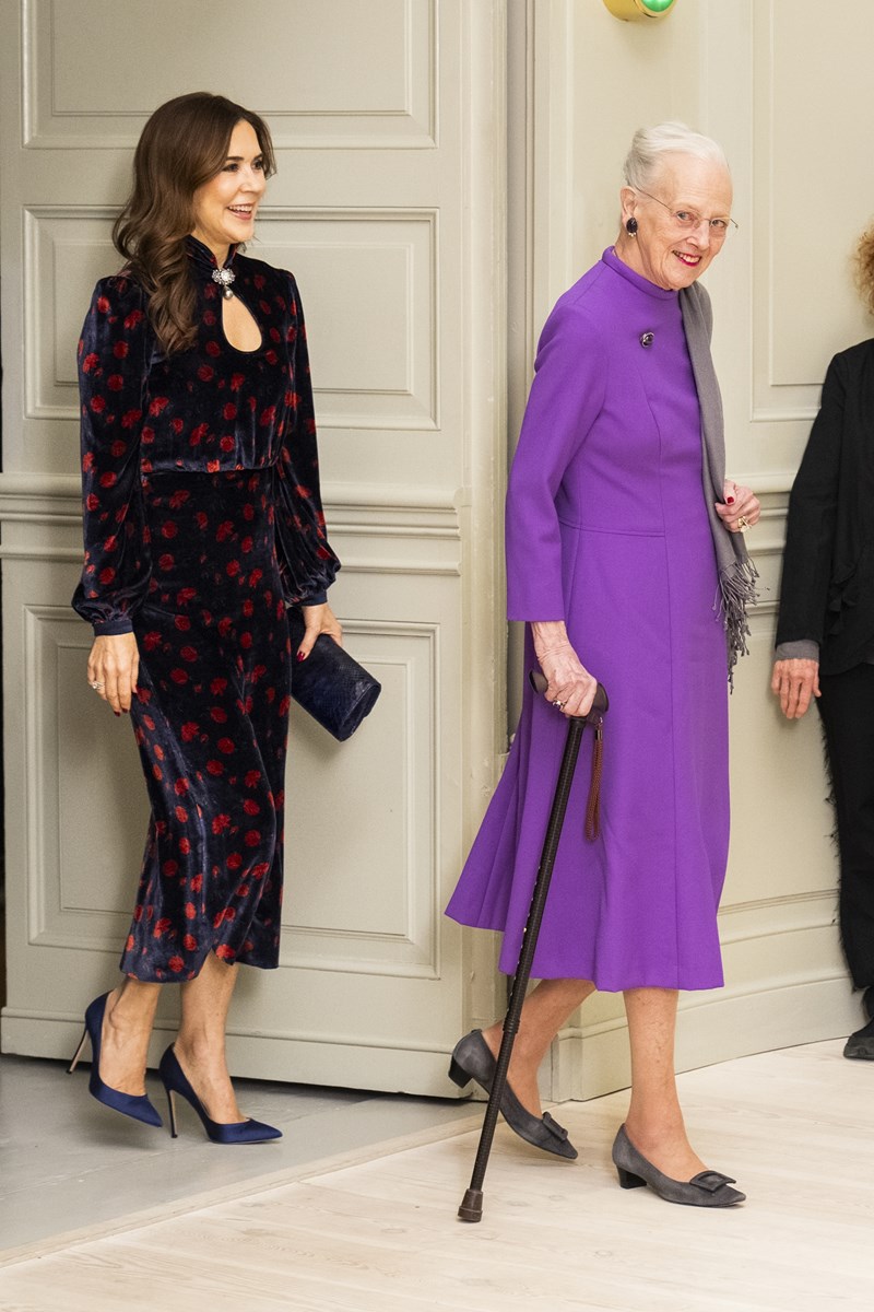 Queen Mary of Denmark and Queen Margrethe of Denmark attend a re-opening event for the Hofteatret at Christiansborg Palace on January 15, 2026 in Copenhagen, Denmark.