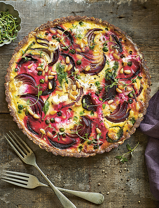 Αυτή η τάρτα με παντζάρι και κατσικίσιο τυρί είναι σκέτη απόλαυση