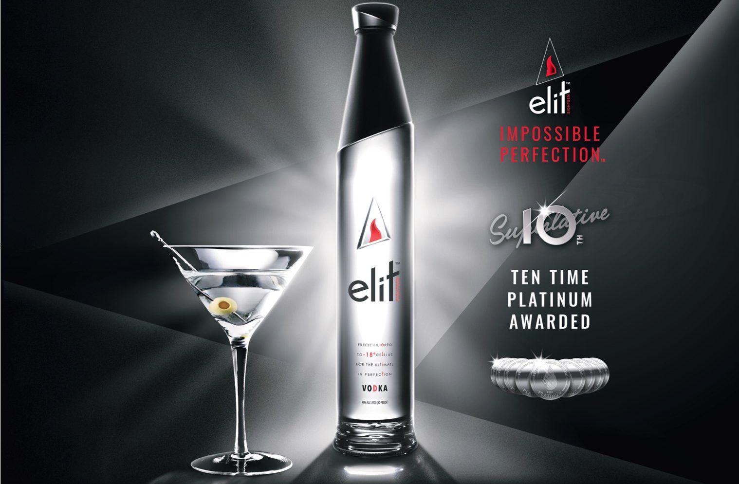 Για 10η χρόνια η elit™ η καλύτερη βότκα στα BTI Awards