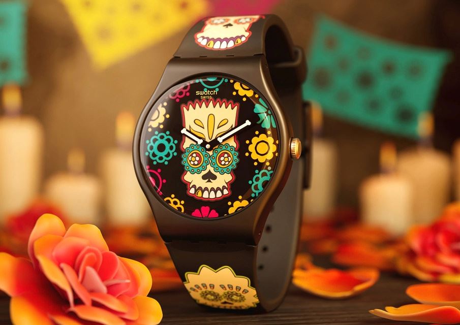 H Swatch γιορτάζει το Halloween και ανεβάζει την ένταση στο χρώμα για την Día de los Muertos