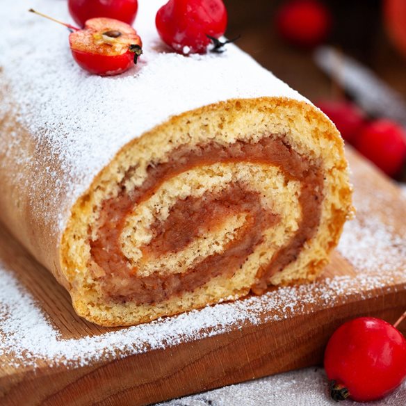 Κορμός μηλόπιτας χωρίς ζάχαρη: Η εύκολη, γρήγορη και πεντανόστιμη συνταγή