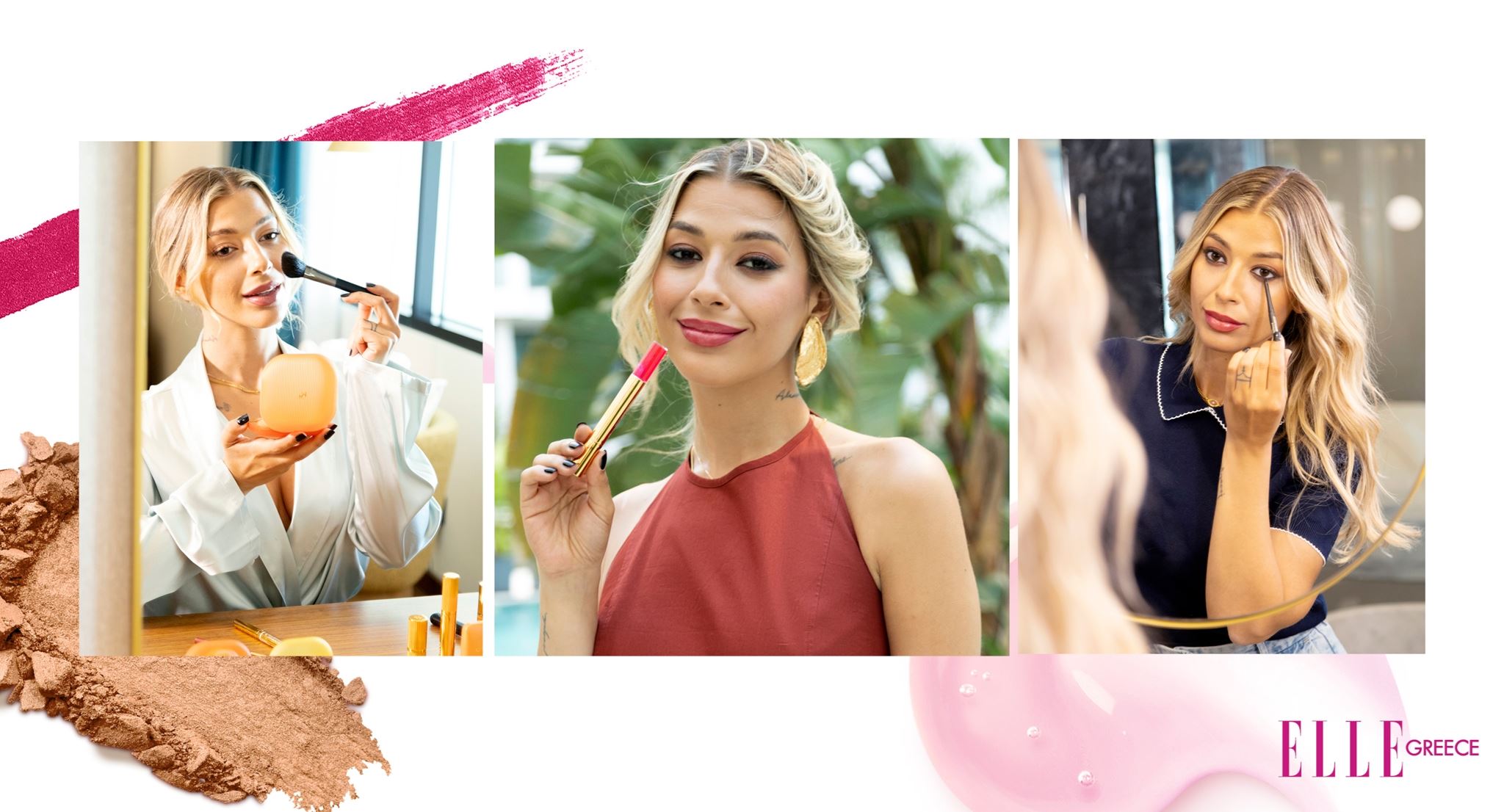 From Day to Night: Τα beauty looks της Ελίνας Καλιτζάκη από το πρώτο φως της ημέρας ως την golden hour (Video)